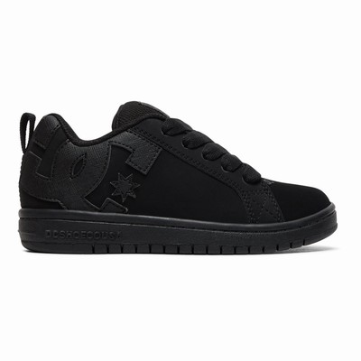 DC Court Graffik Kid's Black Sneakers Australia Online KJA-705